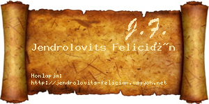 Jendrolovits Felicián névjegykártya